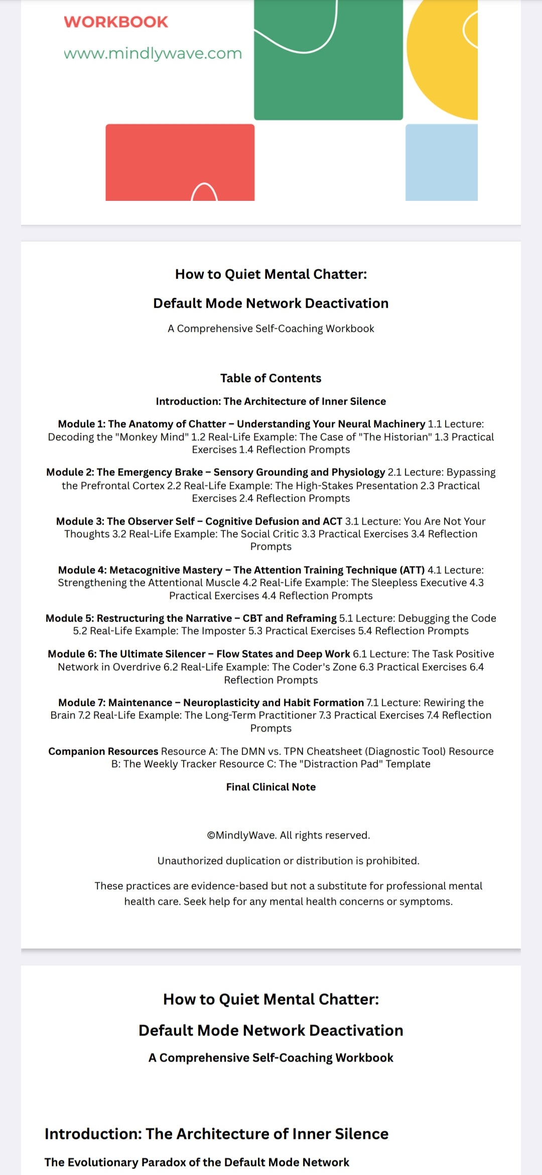 How to Quiet Mental Chatter: Default Mode Network Deactivation